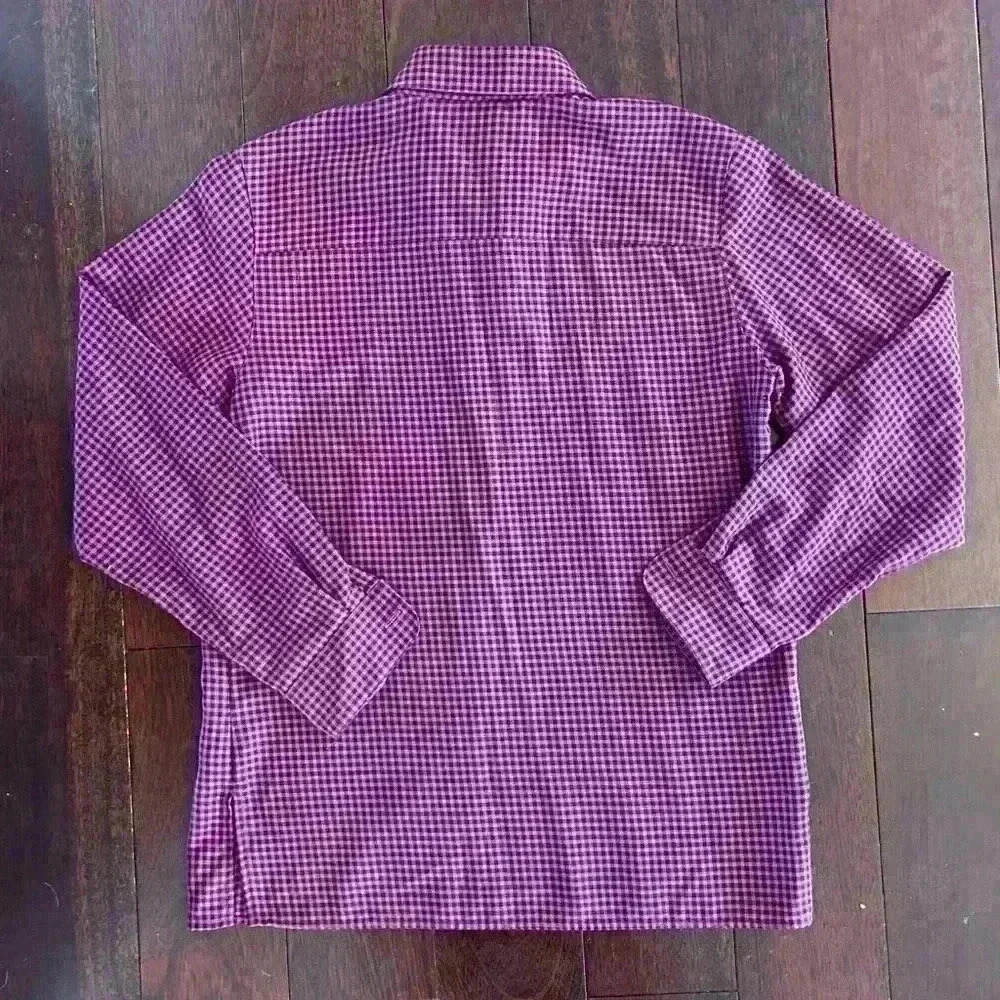 Foxcroft Women’s Wrinkle Free Pink Black Checker Button Down Shirt Top Size 4 - Picture 4 of 7